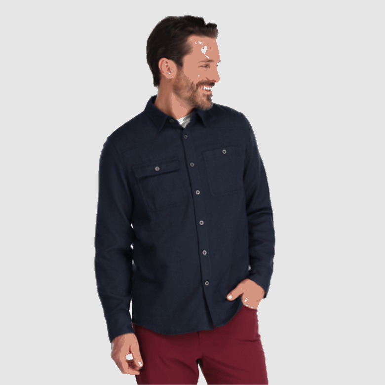 Outdoor Research Herren-Feedback-Flanellhemd Marineblau