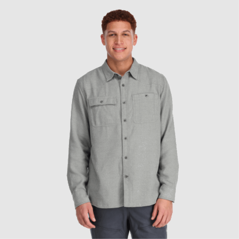Outdoor Research Herren-Feedback-Flanellhemd Pewter