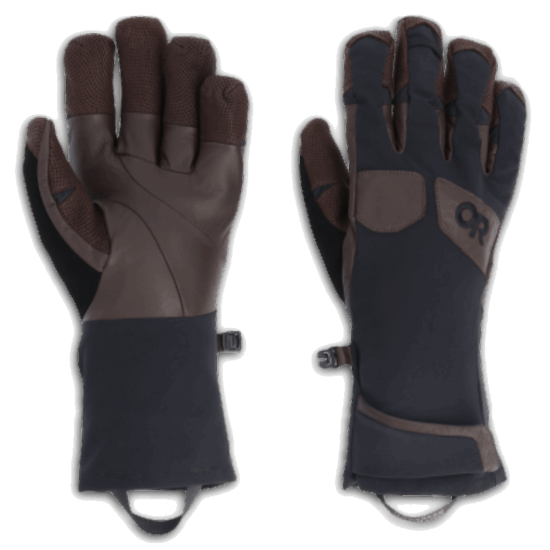 Outdoor Research Extravertierte Herrenhandschuhe Schwarz/chocolate Natur