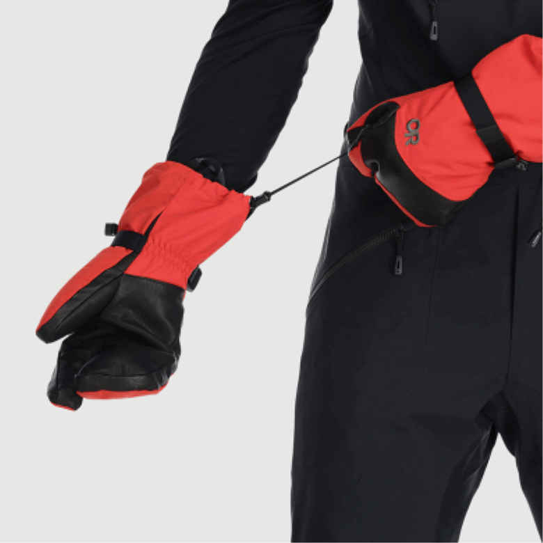 Outdoor Research Herren Highcamp 3-Finger-Handschuh Cranberry
