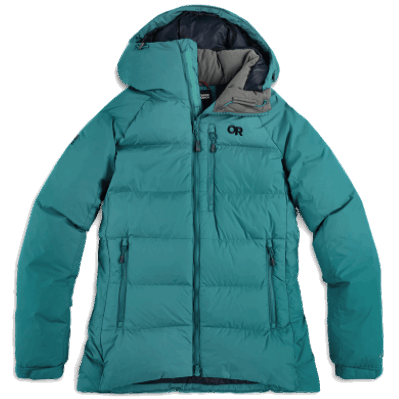 Outdoor Research Damen Super Alpine Daunenparka Deep Lake