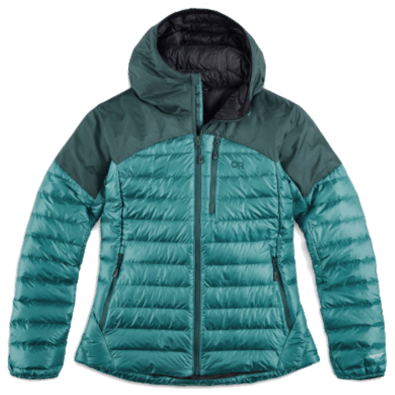 Outdoor Research Damen-Helium-Down-Hoodie Plus Schwarz