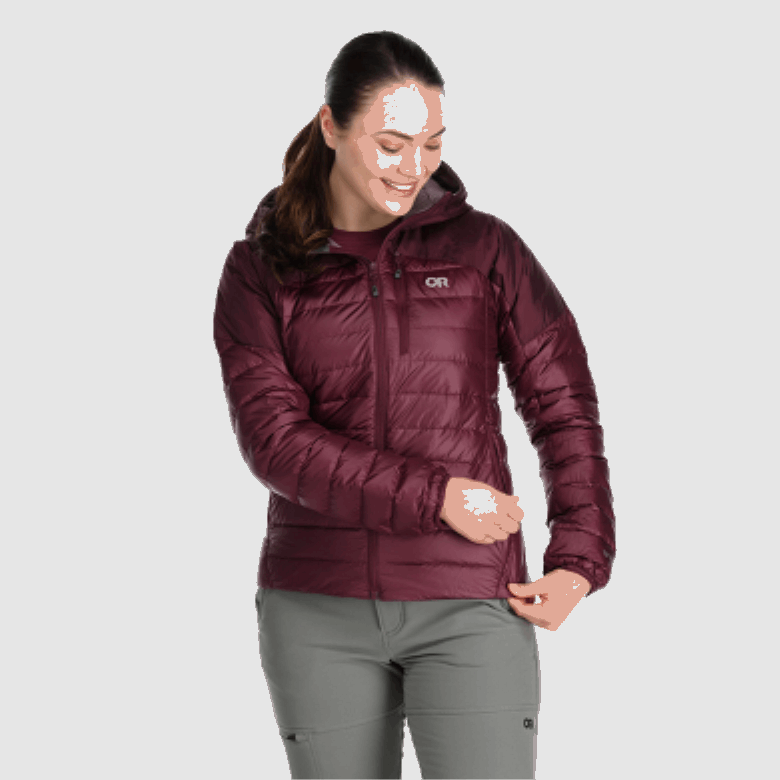 Outdoor Research Damen-Helium-Daunen-Hoodie Plus Kalamata