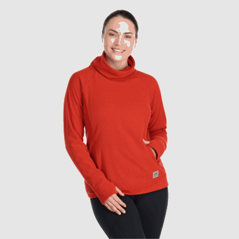 Outdoor Research Damen-Trail-Mix-Cowl-Pullover Cranberry