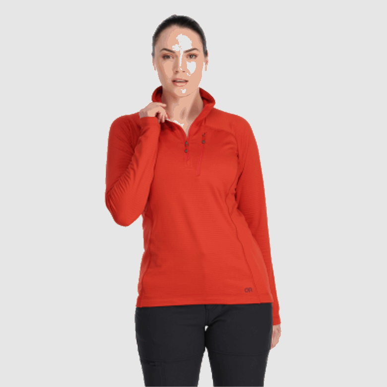 Outdoor Research Vigor Halbreißverschluss Plus Cranberry Für Damen