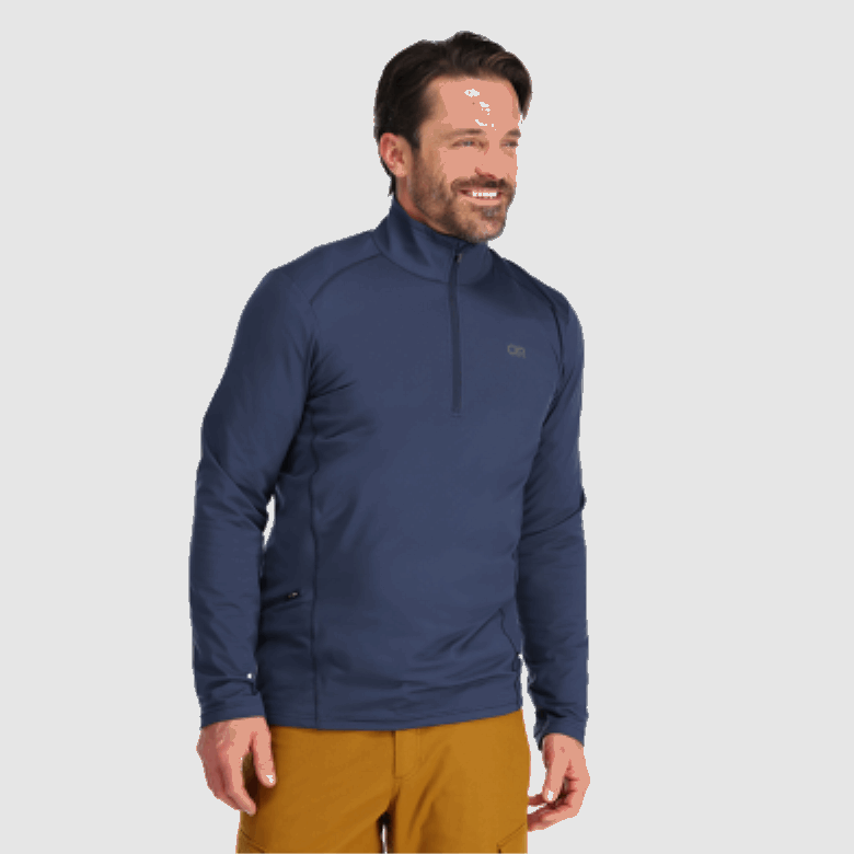 Outdoor Research Bariton-Viertelreißverschluss Für Herren Marineblau