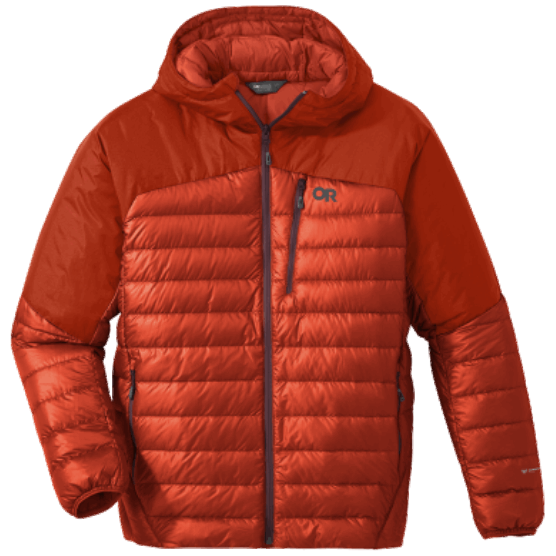 Outdoor Research Herren Helium Daunen Hoodie Redrock