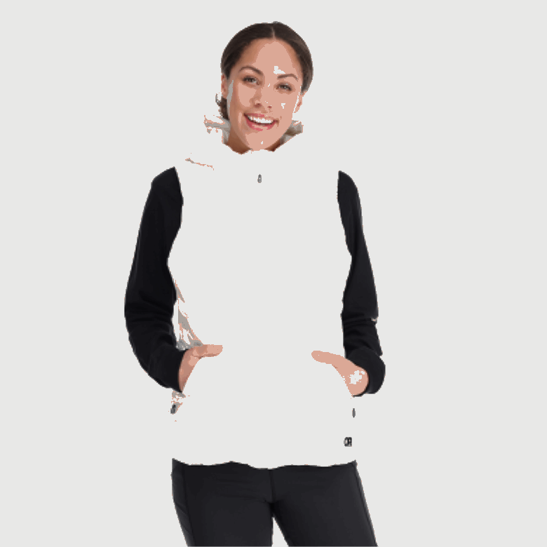 Outdoor Research Damen-kaltfront-daunenweste Mit Kapuze Snow