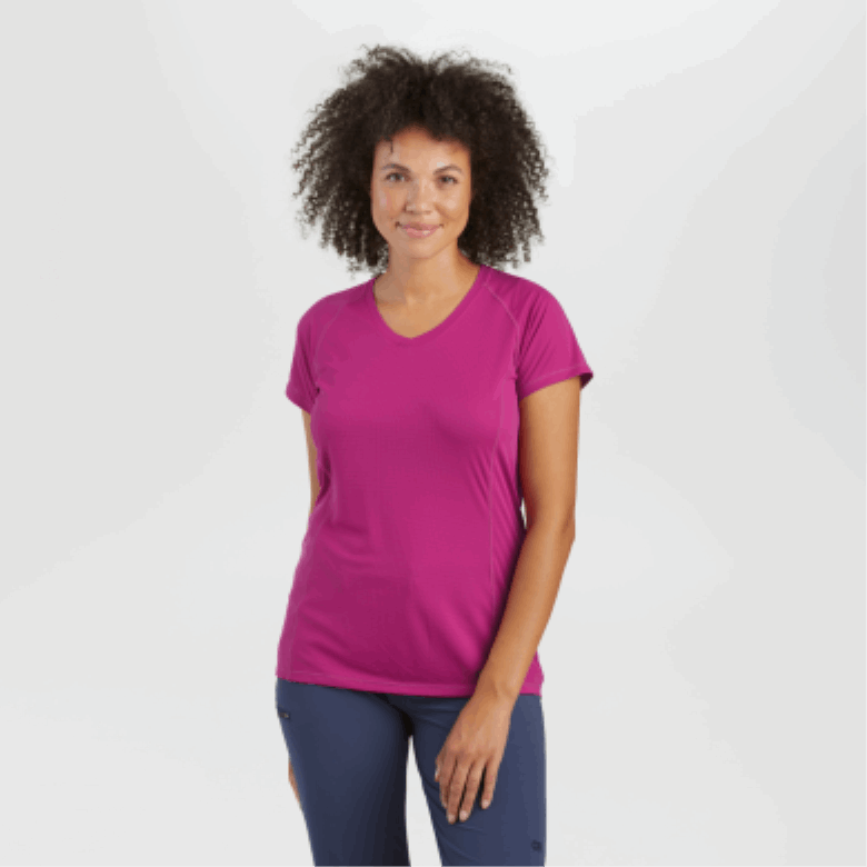 Outdoor Research Damen Echo Plus Size T-Shirt Fuchsia