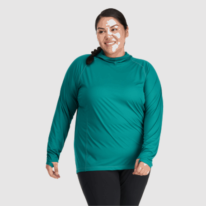 Outdoor Research Damen Echo Plus Size Hoodie Deep Lake