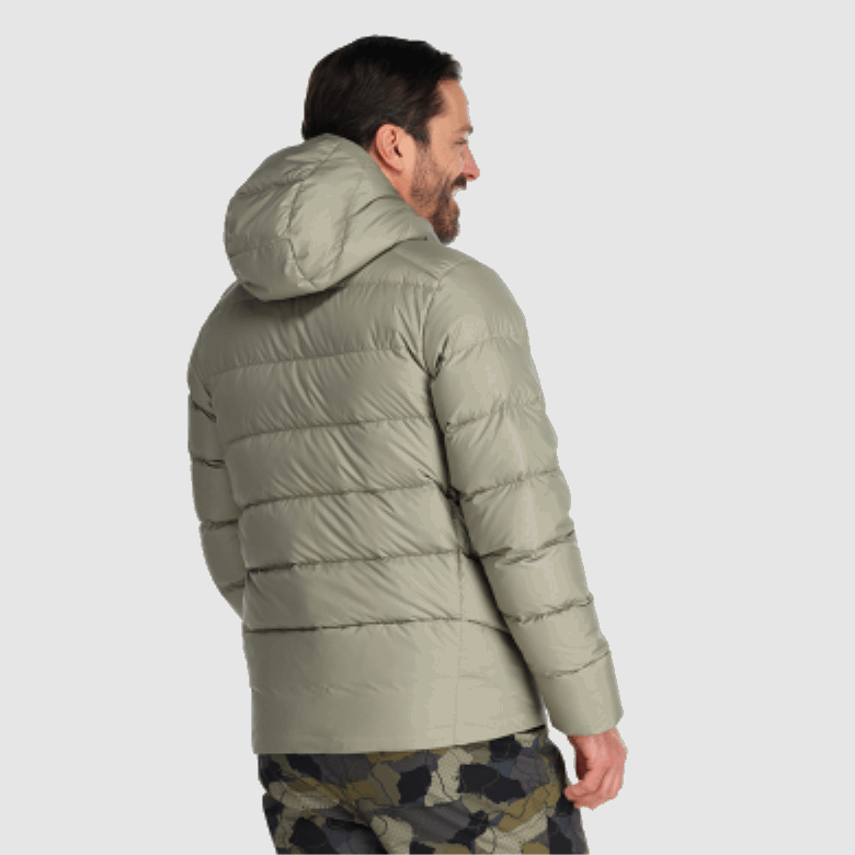 Outdoor Research Herren Coldfront Daunen Hoodie Flint