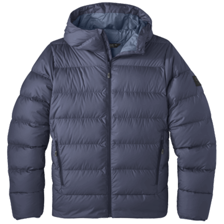 Outdoor Research Herren Coldfront Daunen Hoodie Marineblau