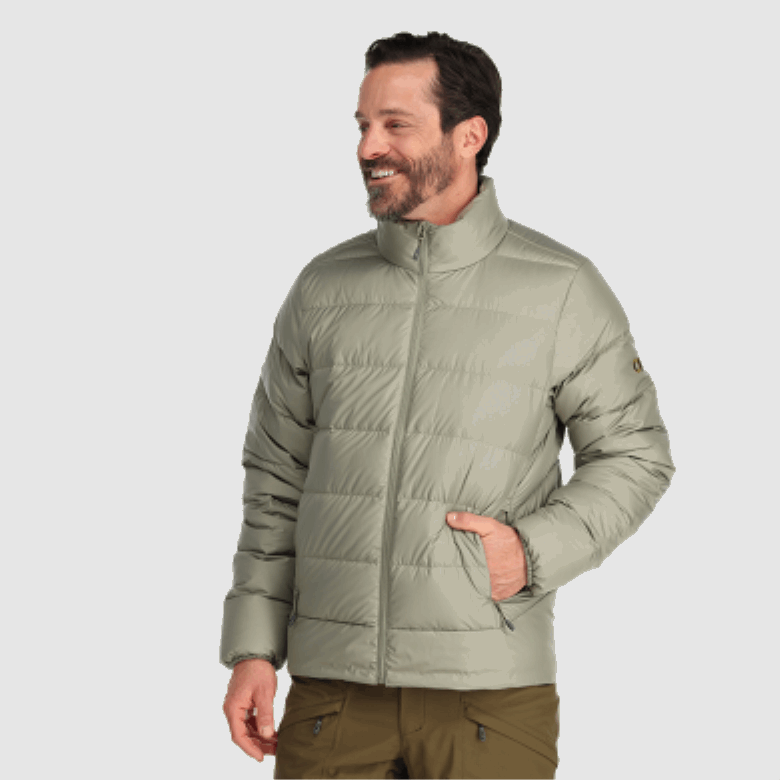 Outdoor Research Herren-Kaltfront-Daunenjacke Flint