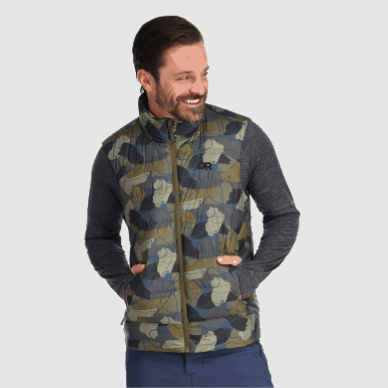 Outdoor Research Herren Coldfront Daunenweste Loden Camo