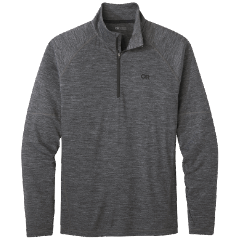 Outdoor Research Alpine Onset Merino Viertelreißverschluss Für Herren Anthrazit Meliert