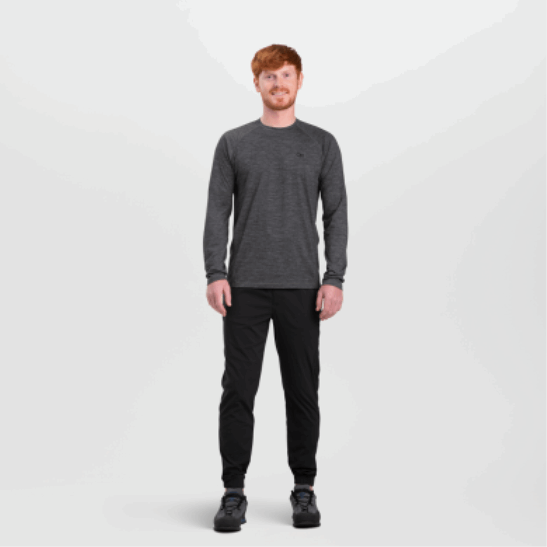 Outdoor Research Herren Alpine Onset Merino Crew Charcoal Heather