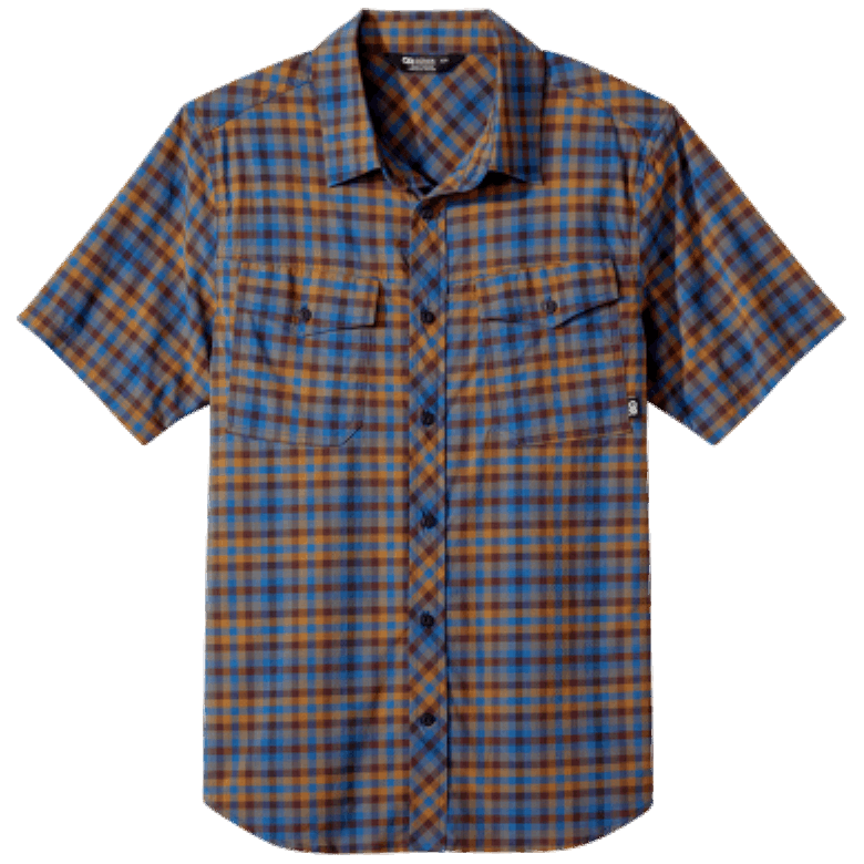 Outdoor Research Herren Wander Kurzarmshirt Classic Blue Kariert