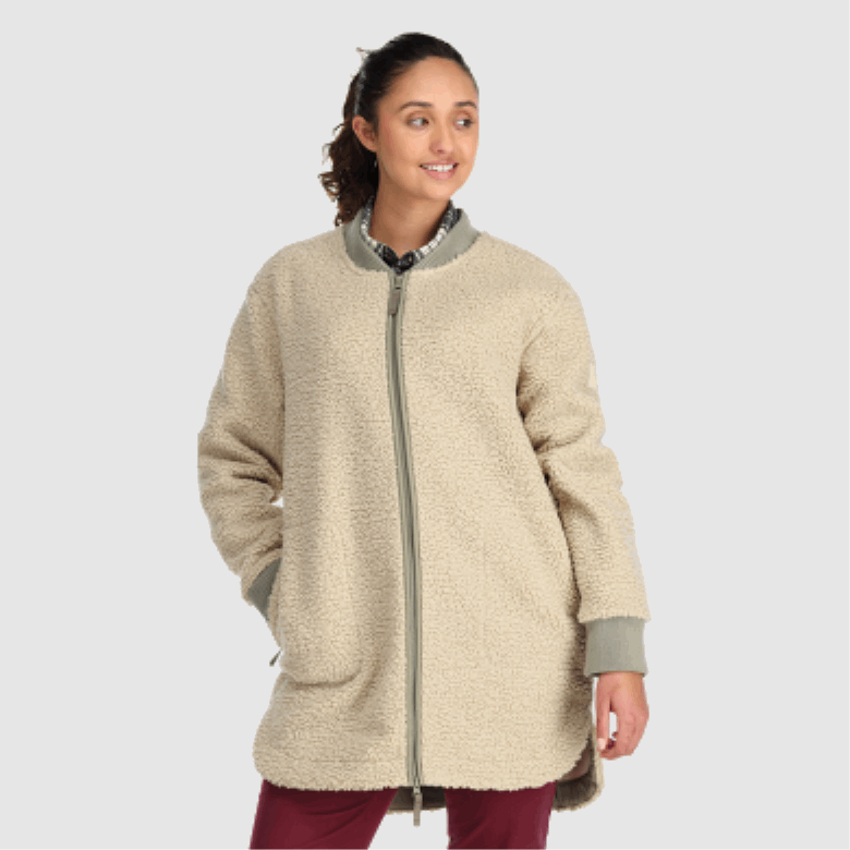 Outdoor Research Juneau Sherpa-Fleecemantel Für Damen Fog