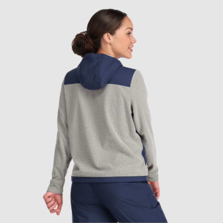Outdoor Research Damen-Trail-Mix-Pullover-Hoodie Ash/Marineblau