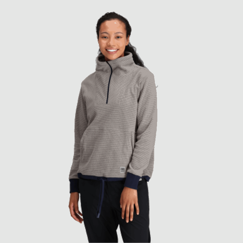 Outdoor Research Damen-Trailmix-Pullover Mit Viertelreißverschluss Asche