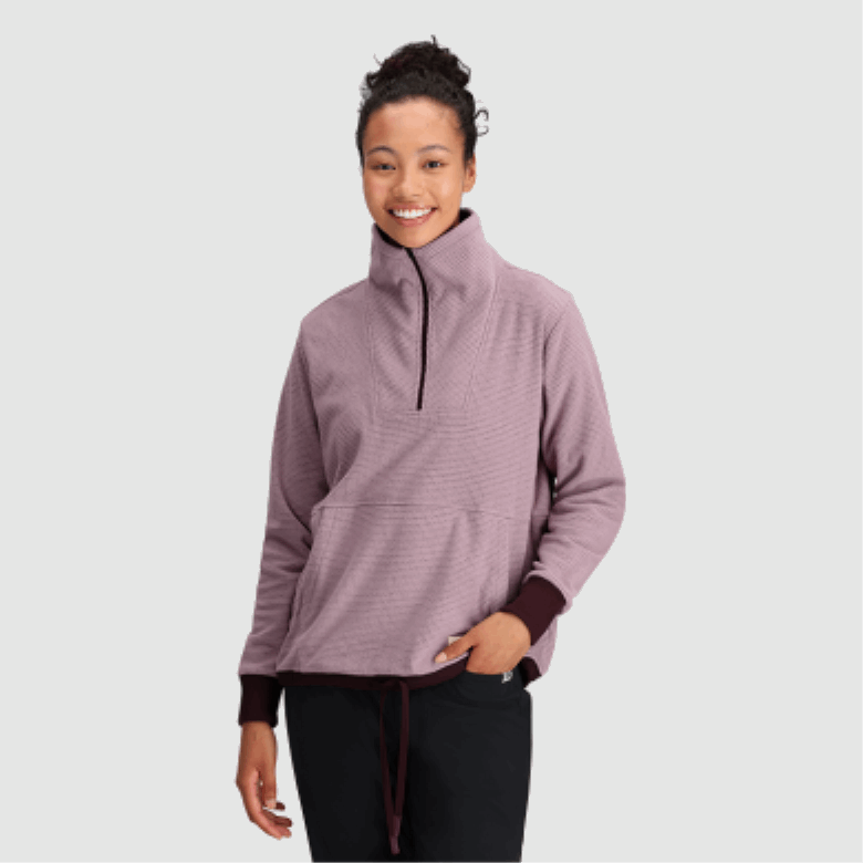 Outdoor Research Damen-Trailmix-Pullover Mit Viertelreißverschluss Moth