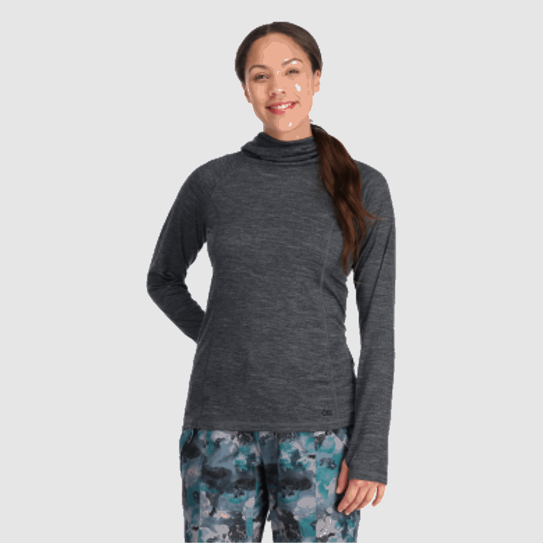 Outdoor Research Alpine Onset Merino 150 Damen-Hoodie Anthrazit Meliert