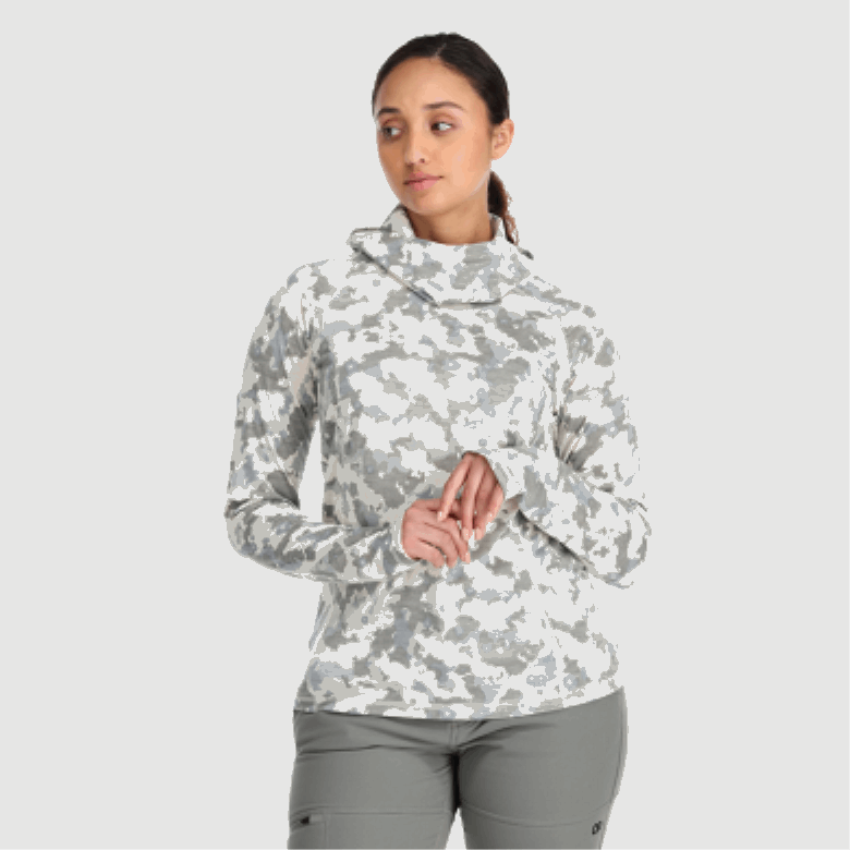 Outdoor Research Alpine Onset Merino 150 Hoodie Snow Camo Für Damen
