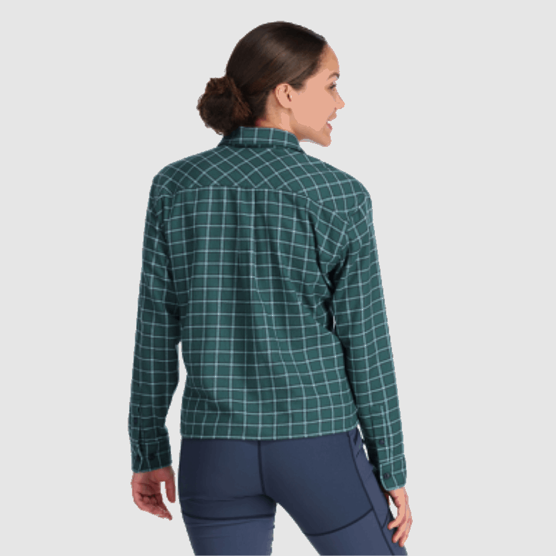 Outdoor Research Damen-Feedback Flanellhemd Light Deep Lake Plaid