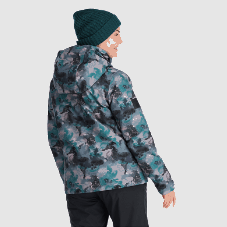 Outdoor Research Snowcrew Reveler Jacke Für Damen Nimbus Aquarell