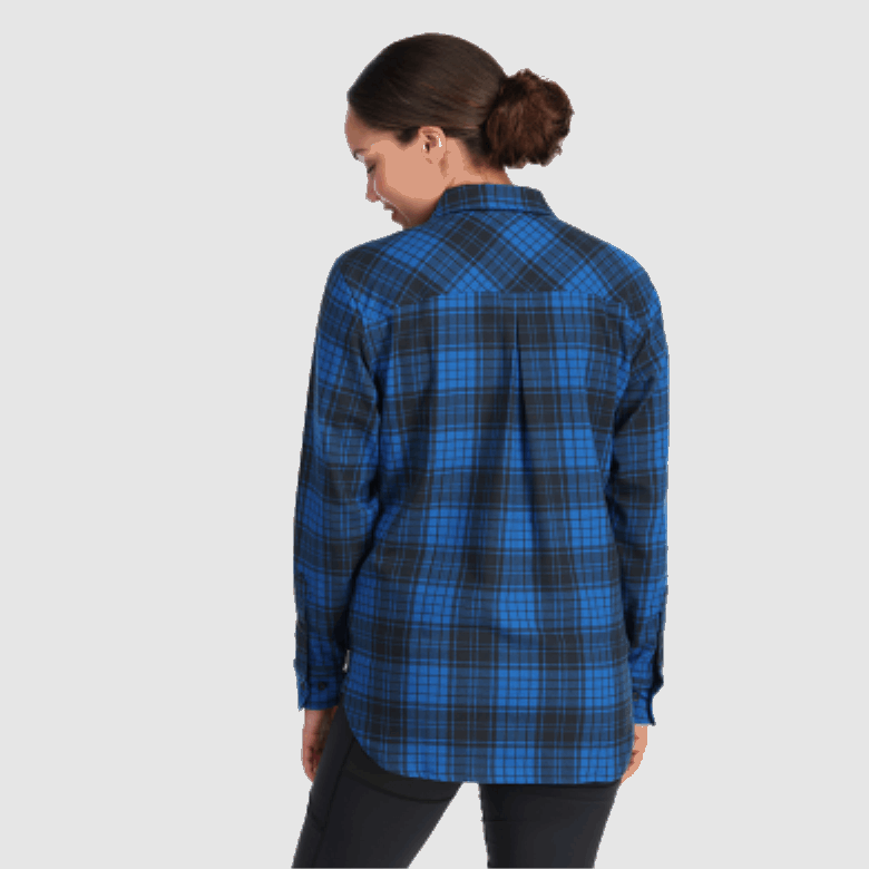 Outdoor Research Damen Flanellhemd Kulshan Classic Blau Kariert
