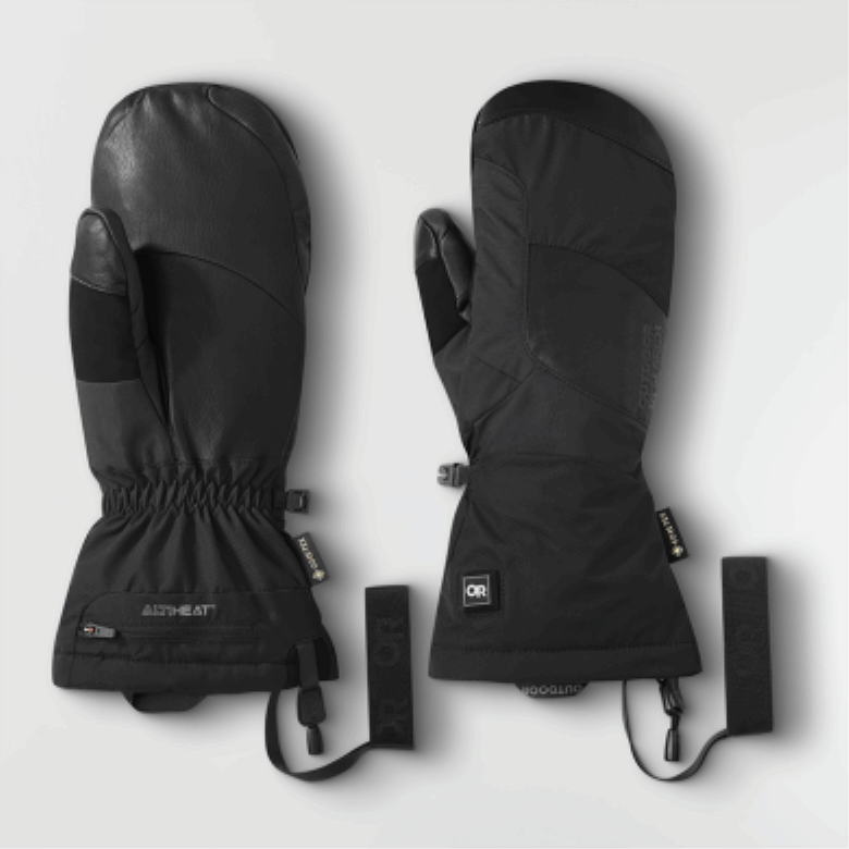 Outdoor Research Vorherrschend Beheizbare Gore-tex Fäustlinge Schwarz