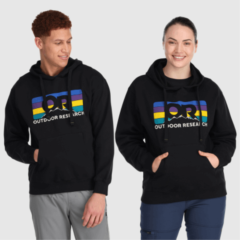 Outdoor Research Oder Advocate Stripe Hoodie Schwarz