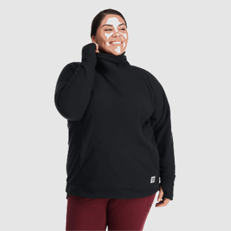 Outdoor Research Damen-Trail-Mix-Cowl-Pullover-Plus Schwarz