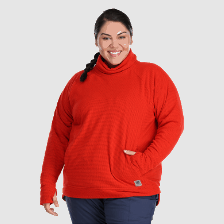Outdoor Research Damen-Trail-Mix-Cowl-Pullover Plus Cranberry