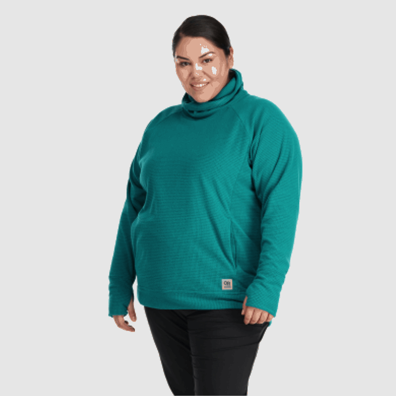 Outdoor Research Damen-Trailmix-Cowl-Pullover Plus Deep Lake