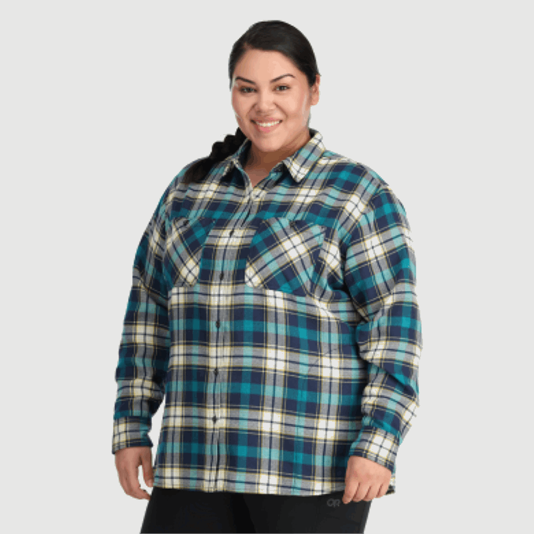 Outdoor Research Damen-Feedback-Flanellhemd Plus Tiefes Seekaro