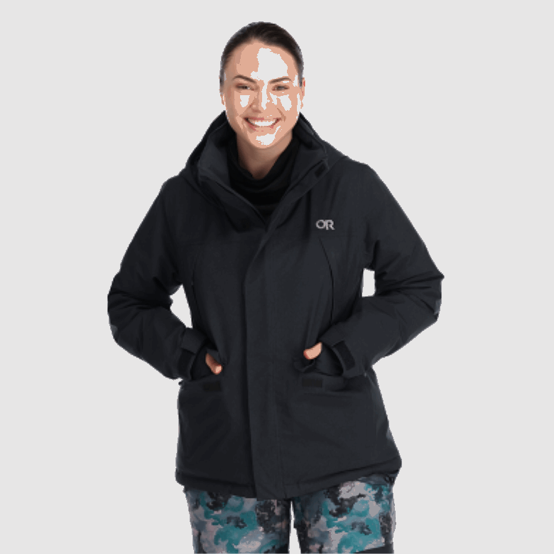 Outdoor Research Damen Snowcrew Jacke Plus Schwarz