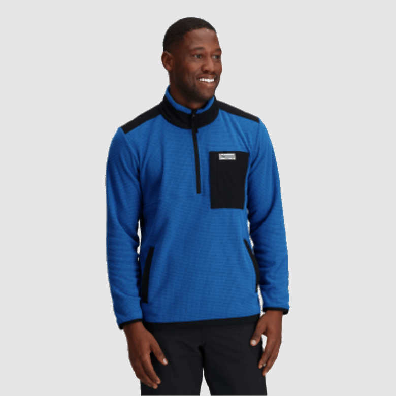 Outdoor Research Herren-Trailmix-Quarter-Zip-Pullover Classic Blue