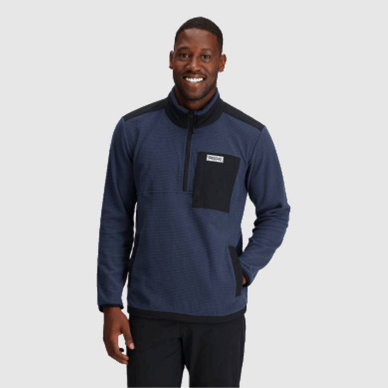 Outdoor Research Herren-Trailmix-Quarter-Zip-Pullover Marineblau