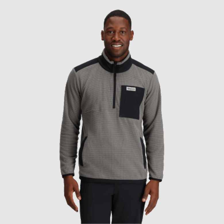 Outdoor Research Herren-Trailmix-Pullover Mit Viertelreißverschluss Zinn