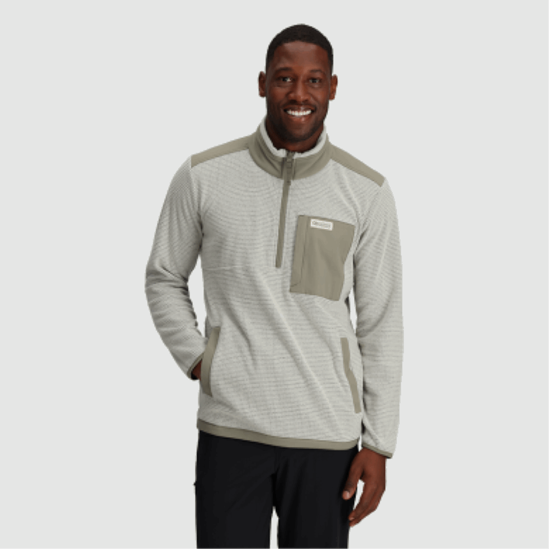 Outdoor Research Herren-Trailmix-Pullover Mit Viertelreißverschluss Sand