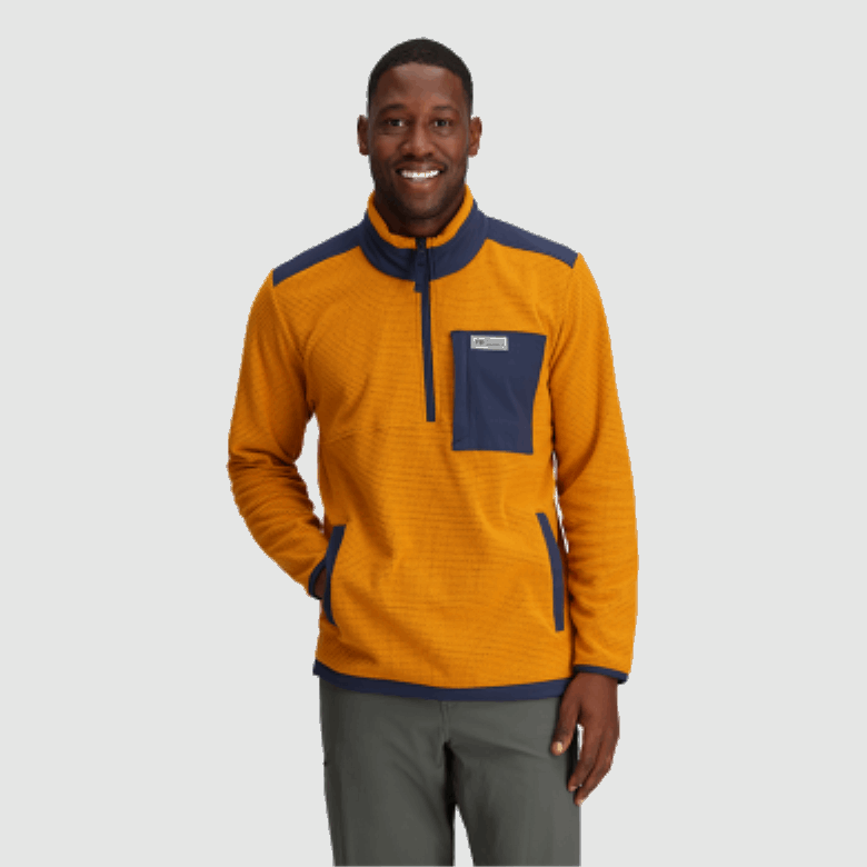 Outdoor Research Herren-Trailmix-Pullover Mit Viertelreißverschluss Messing