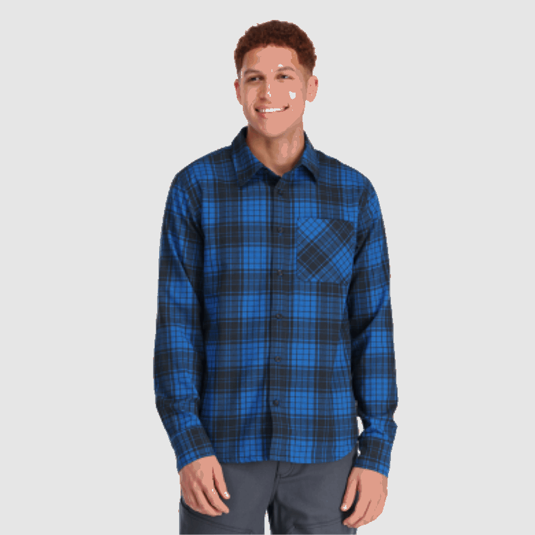 Outdoor Research Herren Kulshan Flanellhemd Classic Blue Kariert