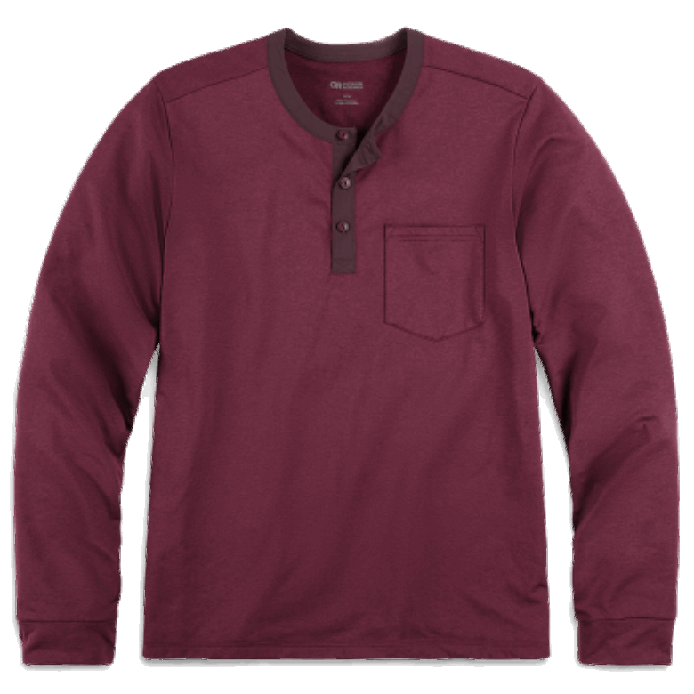Outdoor Research Herren Bariton L/S Henley Kalamata Heather