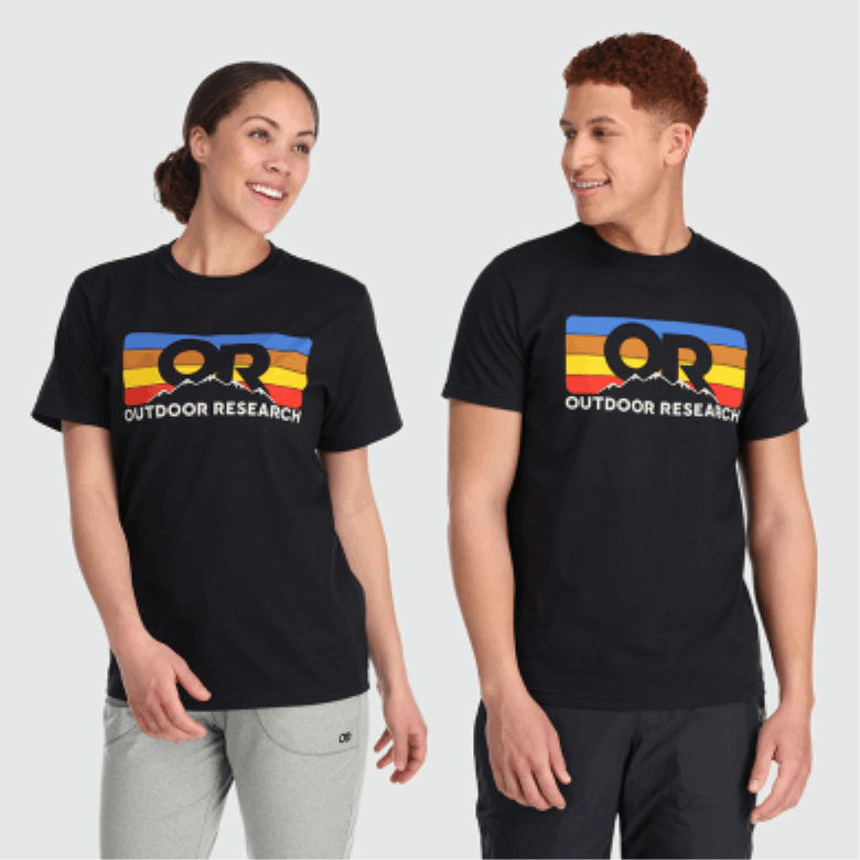 Outdoor Research Oder Advocate Streifen T-Shirt Schwarz